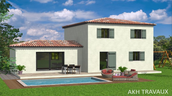 'AKH Project' - Modèle Le Balisier  : Surfaces 122.16 m² + garage de 18.50 m²