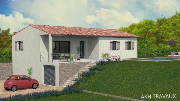 'AKH Project' - Modèle Le Lys  : Surfaces 84.57 m² + garage de 23.62 m²