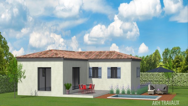 'AKH Project' - Modèle L'Orchidée  : Surfaces 98.30 m² + garage de 18.30 m²