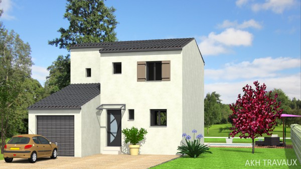 'AKH Project' - Modèle Le Rosier  : Surfaces 90.85 m² + garage de 15.37 m²